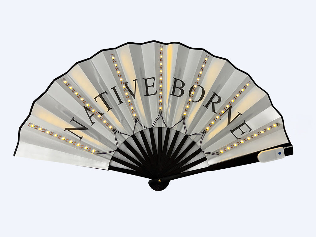 Rave hand fan LED