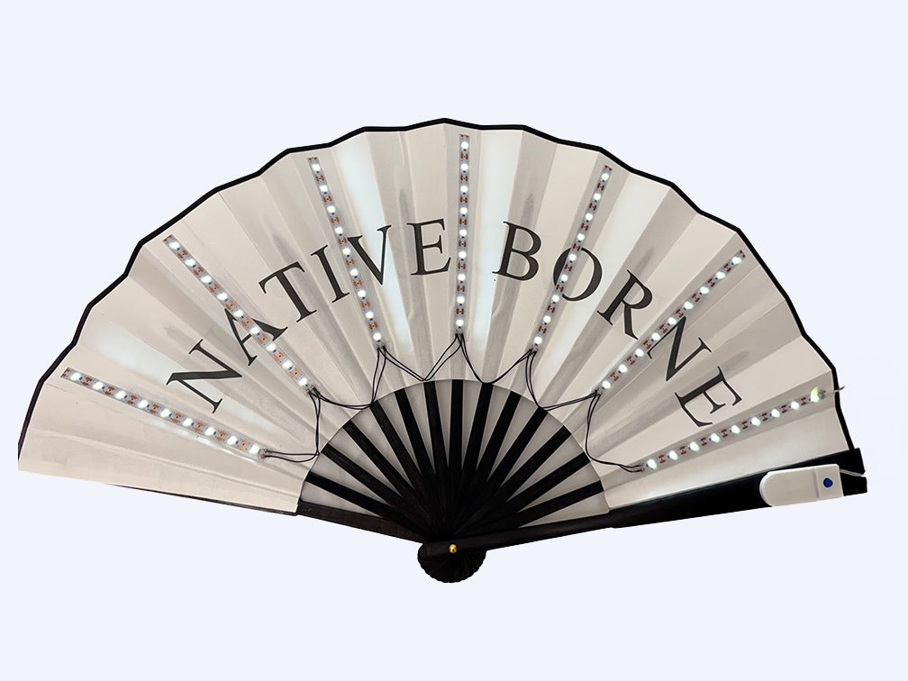 Rave hand fan LED