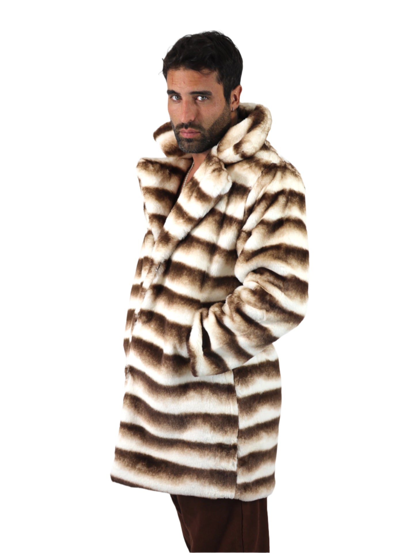 Native Borne Faux fur jacket / coat for any rave, festival or party that will keep you warm, comfortable and in style