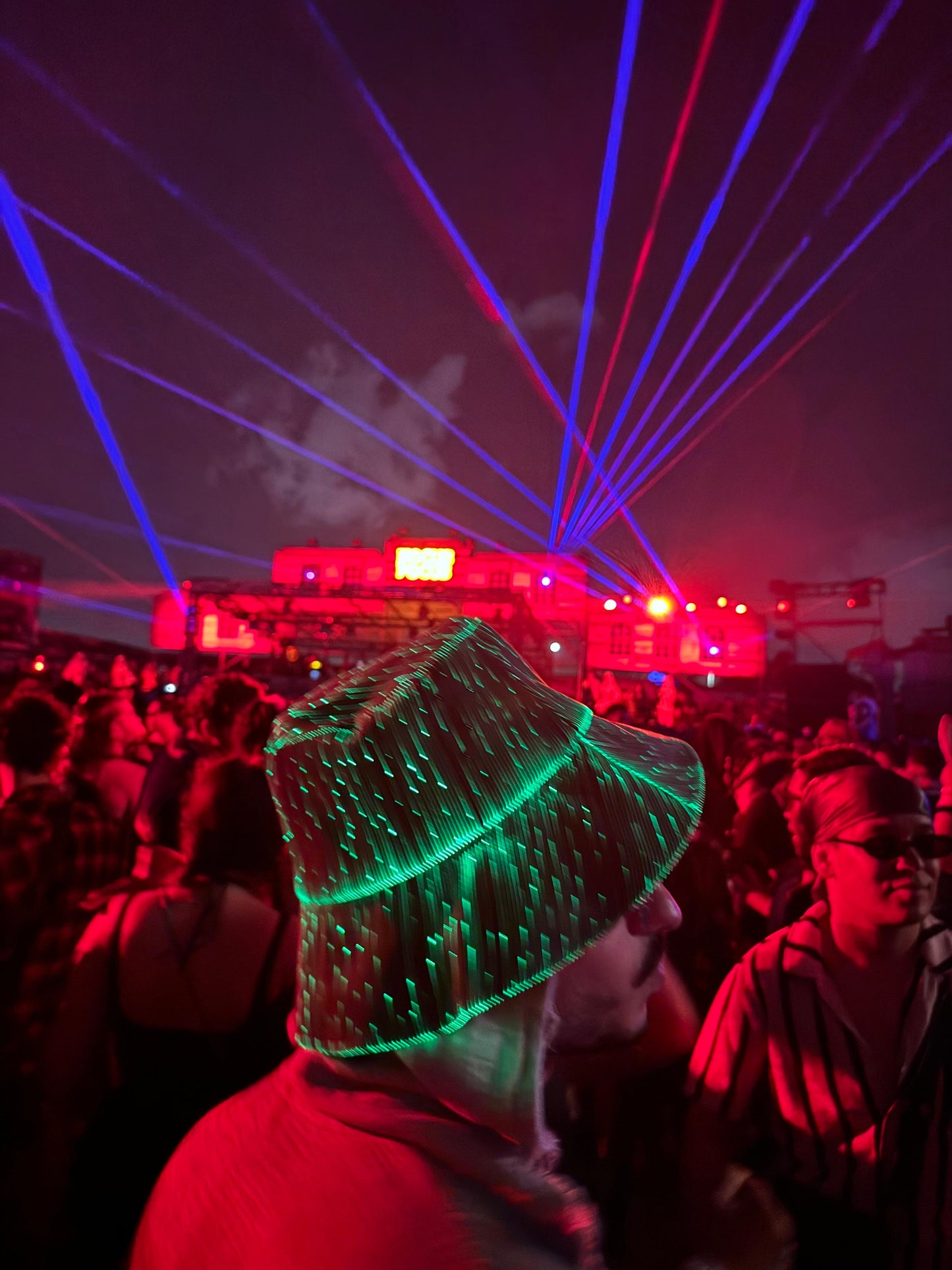 Native Borne LED lights hat rave