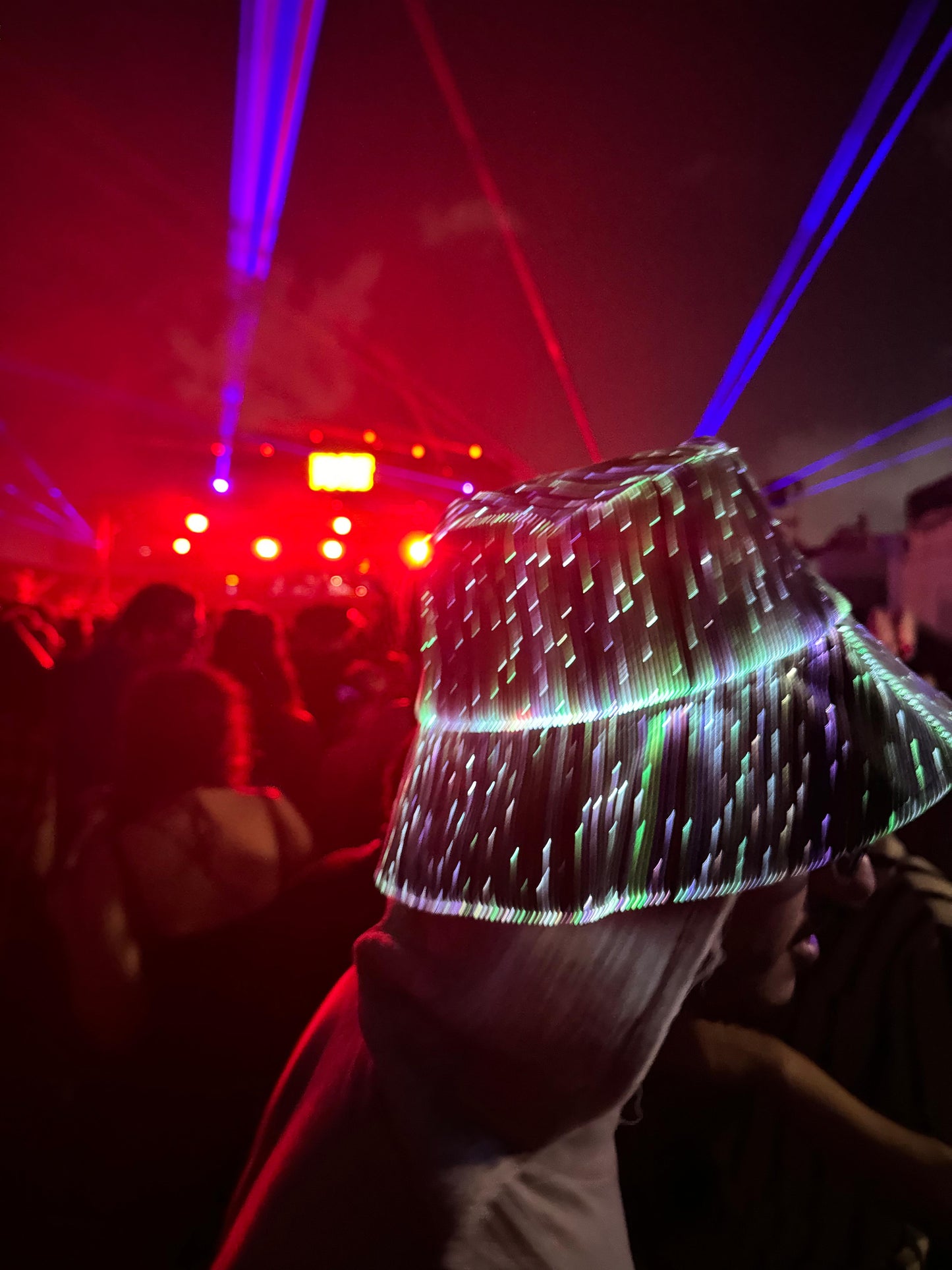 Native Borne LED lights hat festival