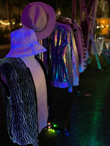 Native Borne LED lights hat festival