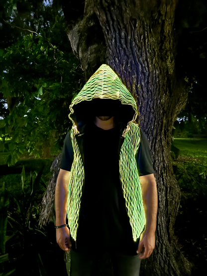 Native Borne LED lights sleeveless hoodie