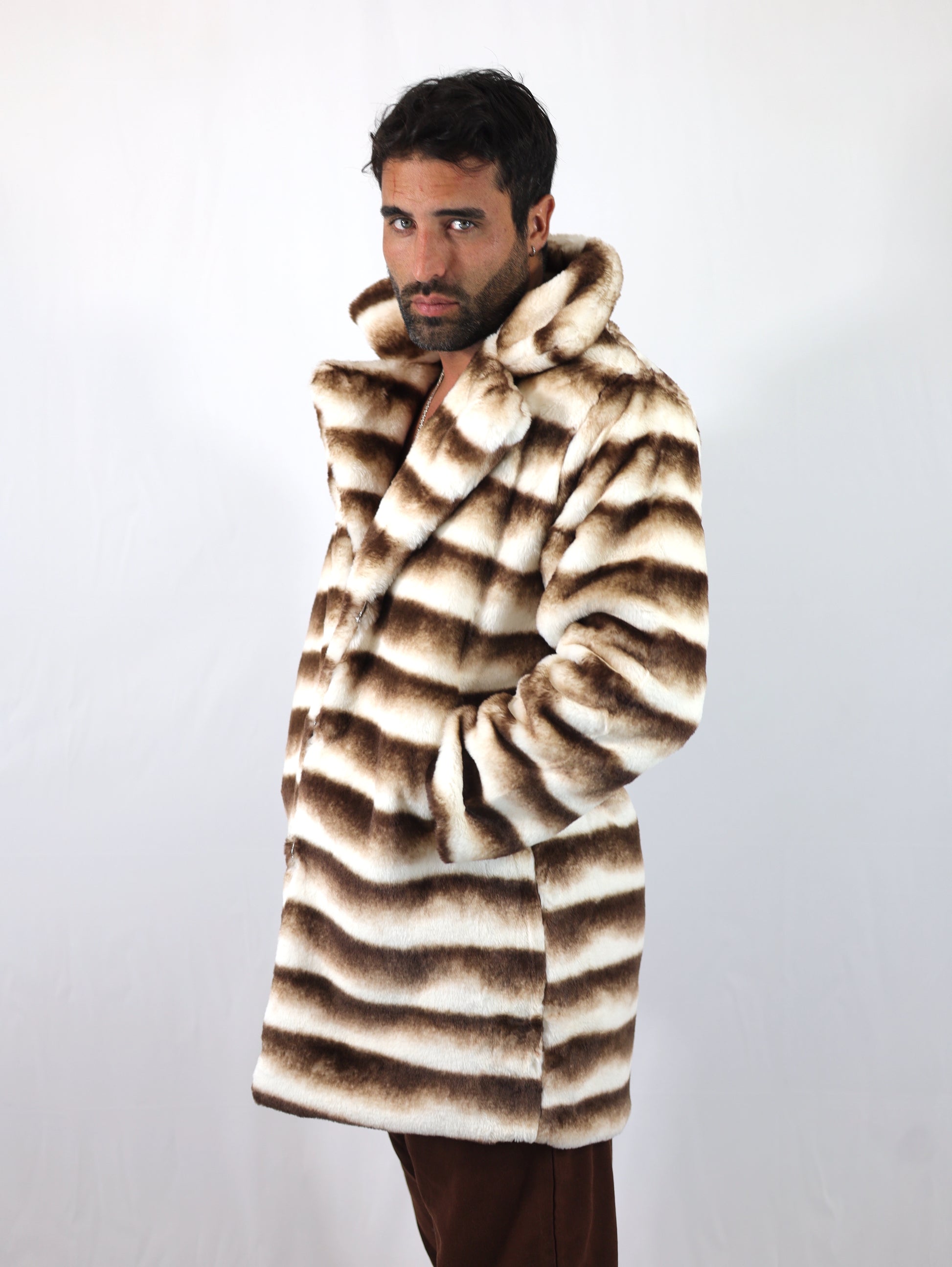 Native Borne Faux fur jacket / coat for any rave, festival or party that will keep you warm, comfortable and in style