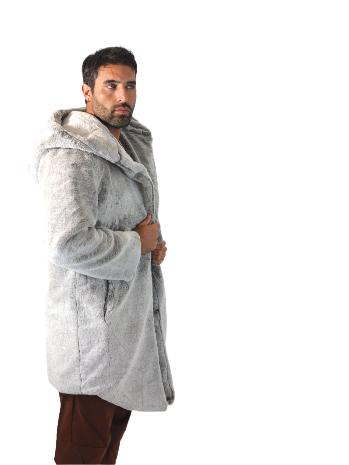 Faux fur jacket / coat for any rave, festival or party that will keep you warm, comfortable and in style