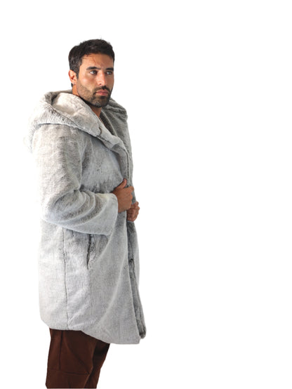 Faux fur jacket / coat for any rave, festival or party that will keep you warm, comfortable and in style