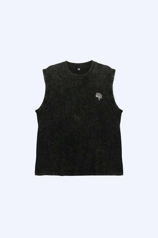 NATIVE BORNE Sleeveless Top (Black), front view