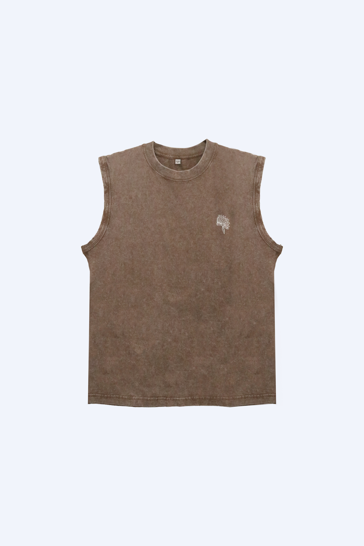 NATIVE BORNE Sleeveless Top (Brown), front view