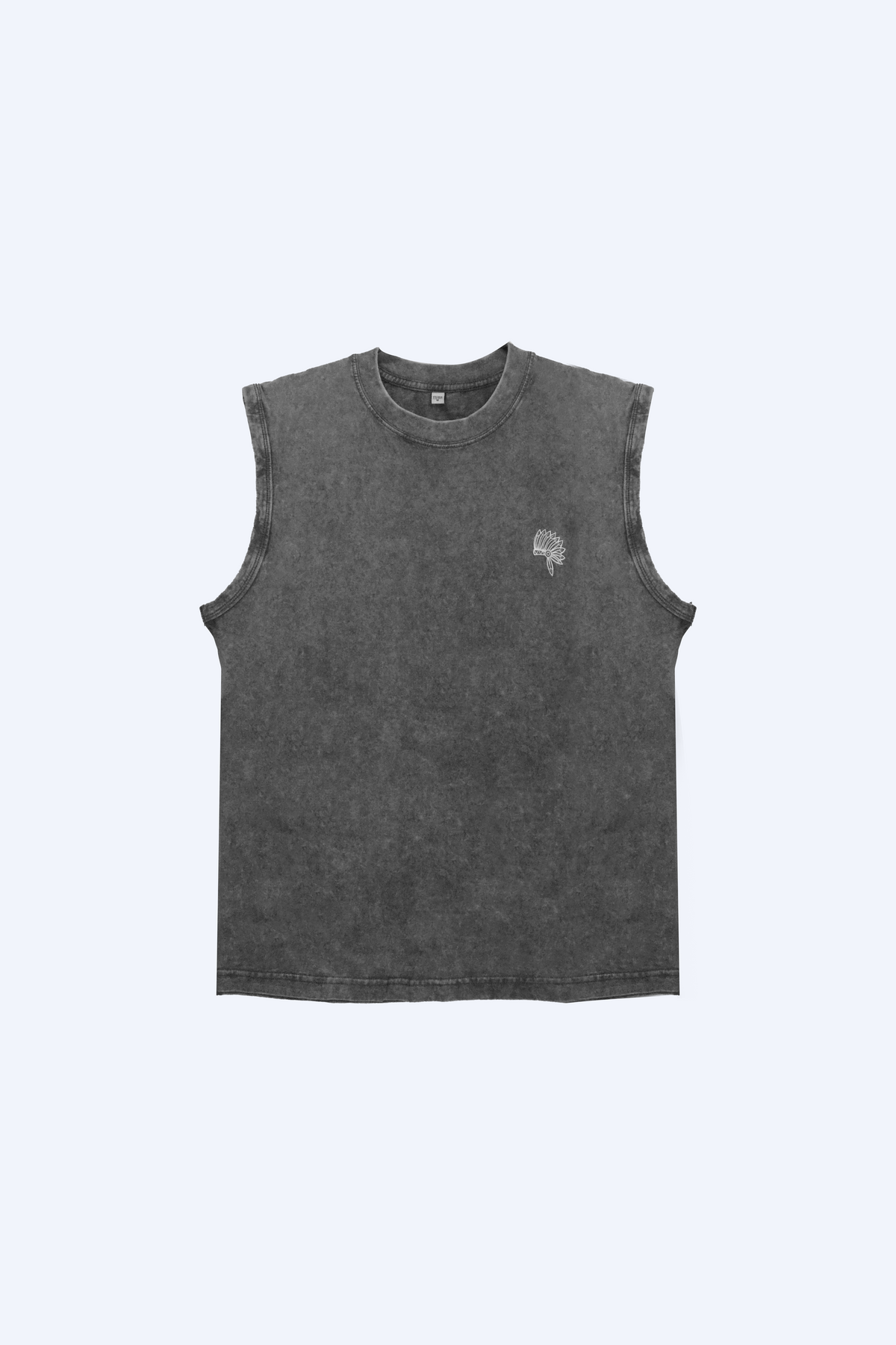 NATIVE BORNE Sleeveless Top (Dark Grey), front view