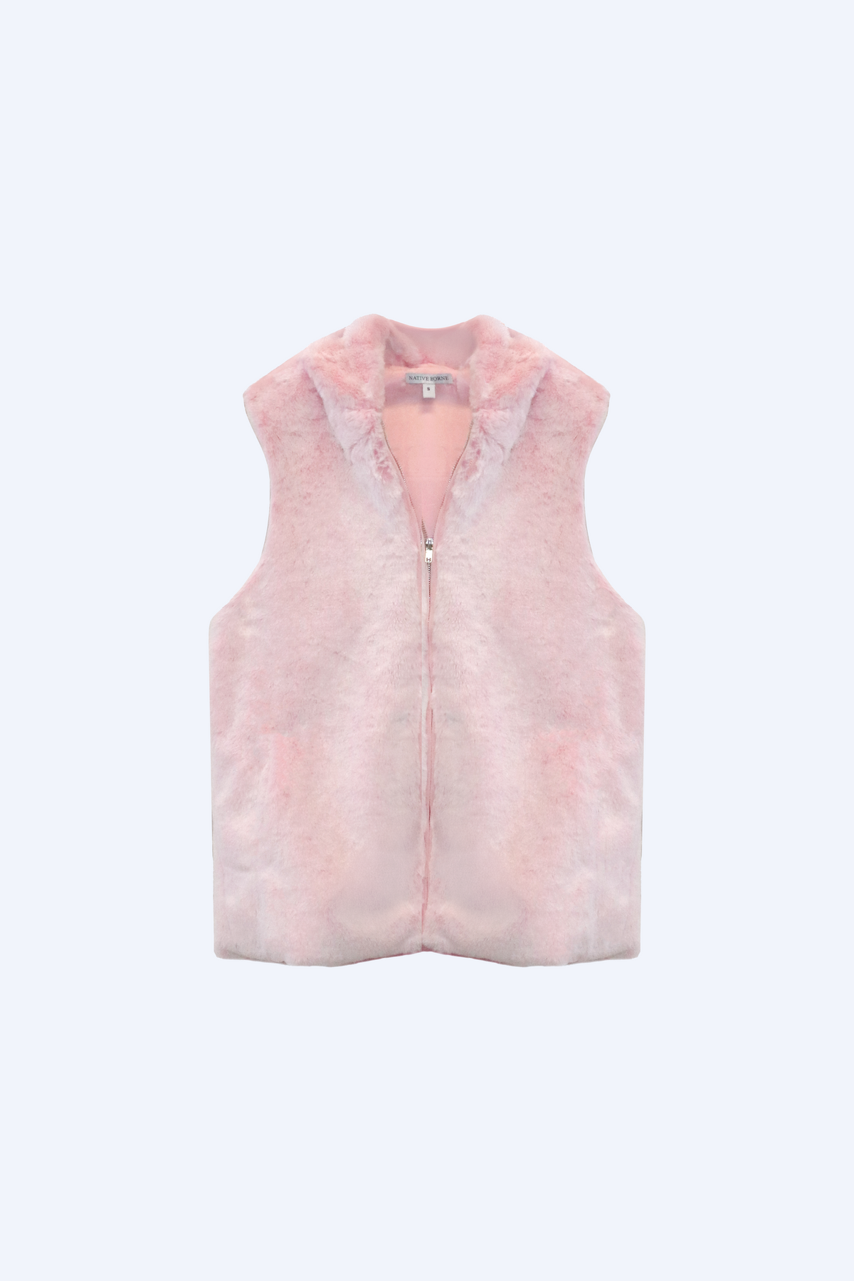 NATIVE BORNE Yos Vest (Pink), front view detail