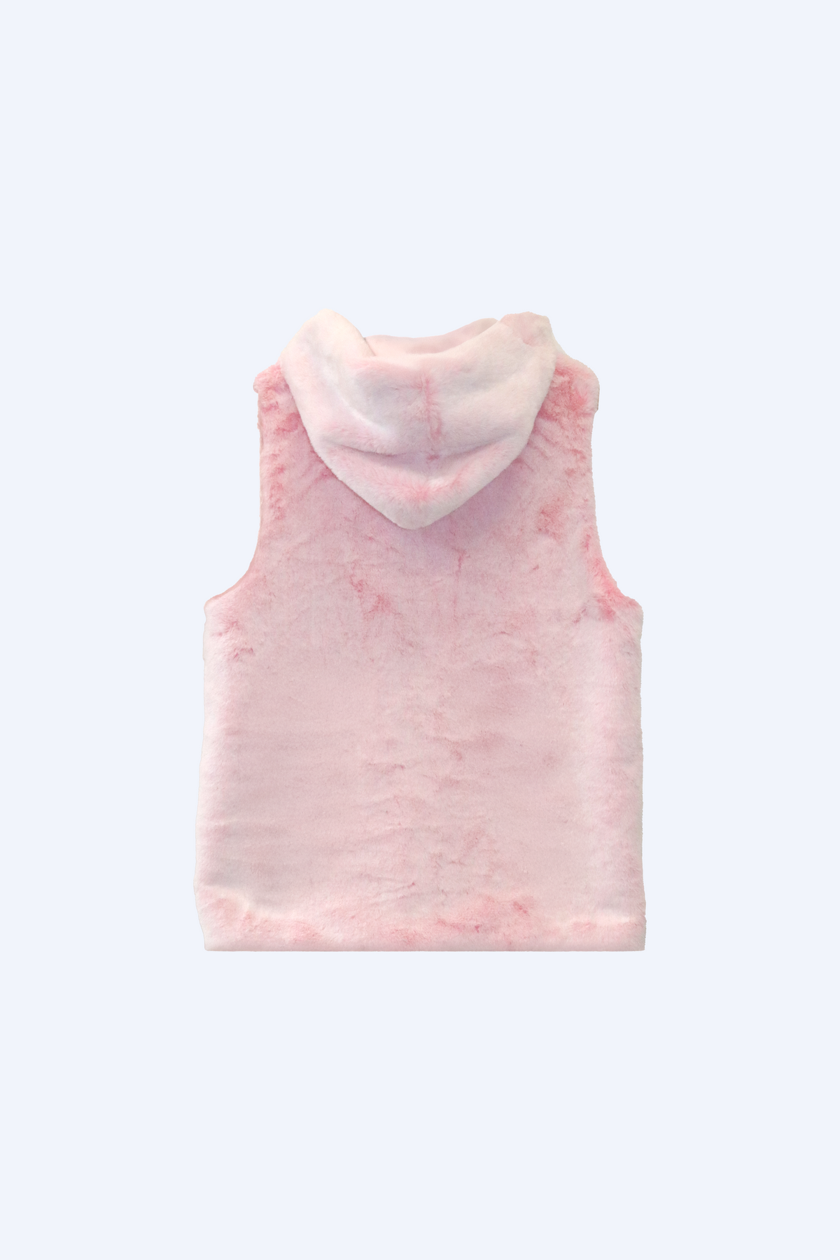 NATIVE BORNE Yos Vest (Pink), back view with hood